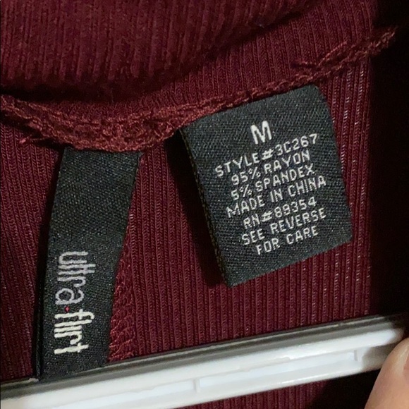 Maroon High Neck Tank - Picture 2 of 3